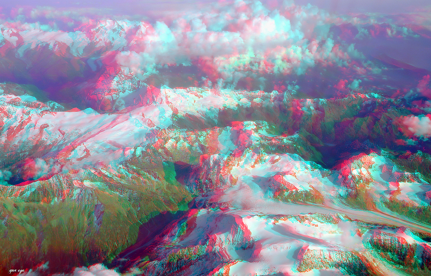  Matterhorn ein Vulkan - Anaglyphen