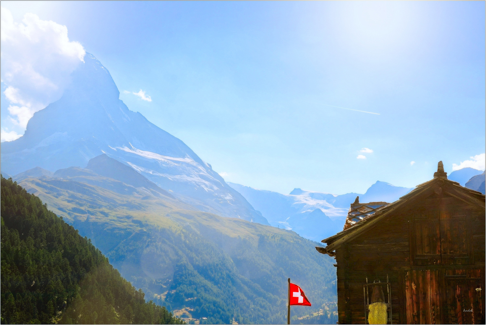 Matterhorn im Sonnendunst