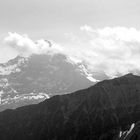 Matterhorn in den Wolken.