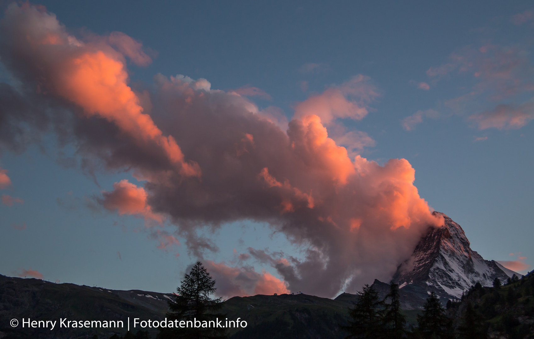 Matterhorn mit Alpenglühen