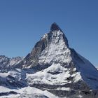 Matterhorn mit fliegenden Dohlen