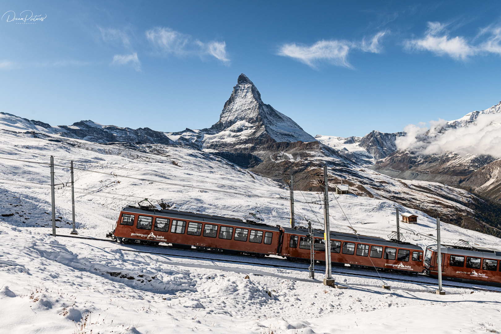 Matterhorn mit Gornergratbahn