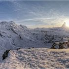 Matterhorn Panorama bei Sonnenuntergang