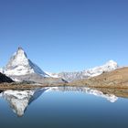 Matterhorn, Riffelsee. Gornergratbahn Station Rotenboden