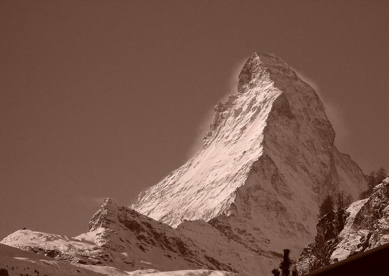 Matterhorn sepia - so ähnlich sah's wohl früher auch aus...