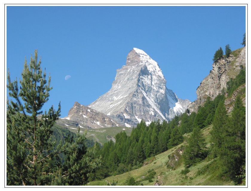 Matterhorn und ein bisschen Mond