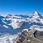 Matterhorn und Klein-Matterhorn geben sich am Gornergrat die Ehre