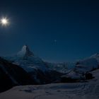 Matterhorn und Mond von Findeln