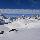 Matterhorn und Riffelsee im Winterschlaf