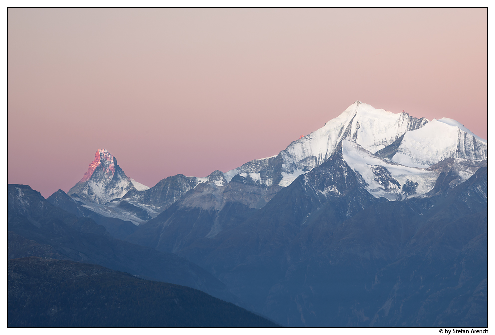 Matterhorn und Weisshorn