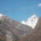 Matterhorn von der Seilbahn nach Chamois aus gesehen