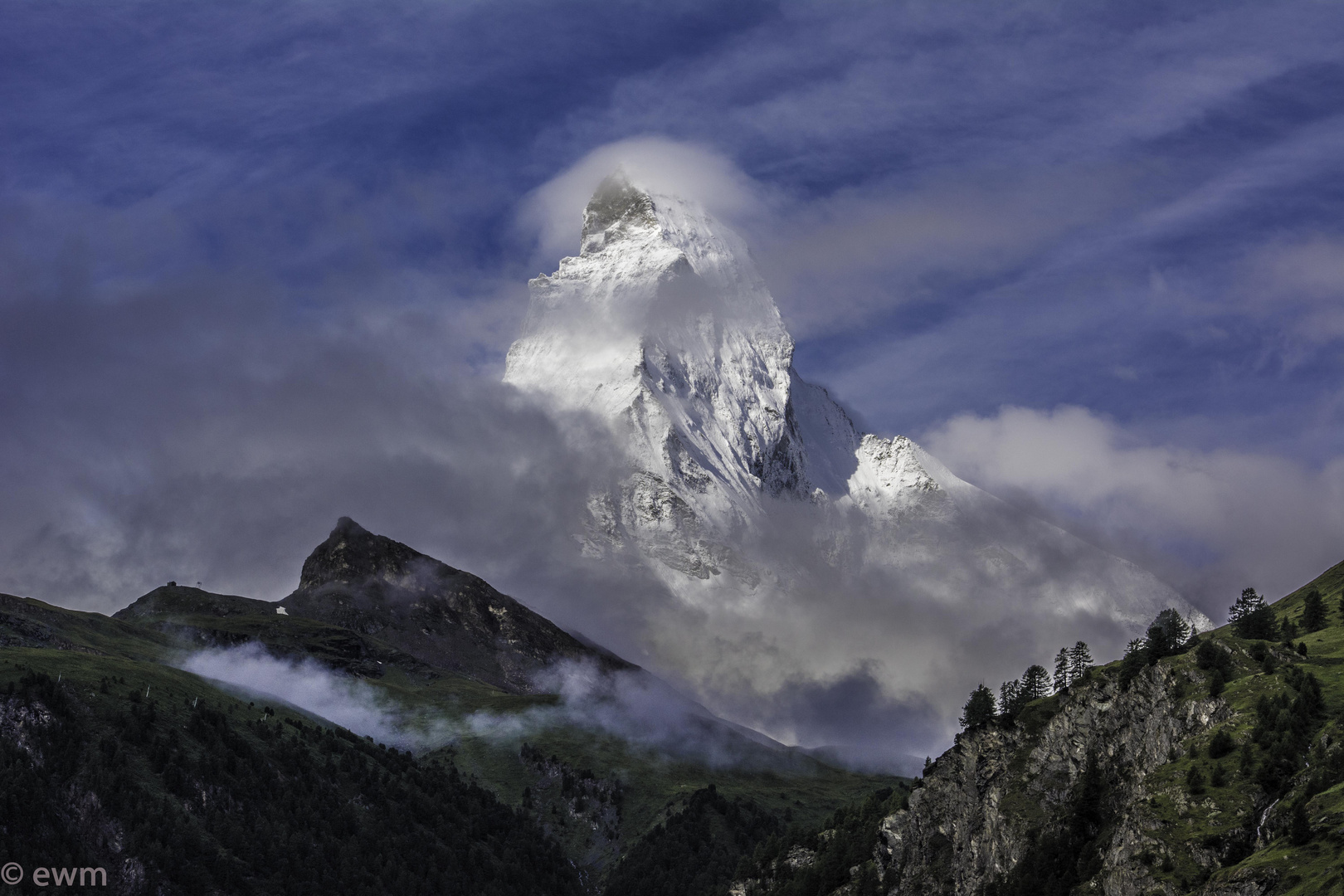 Matterhorn wolkenverhangen