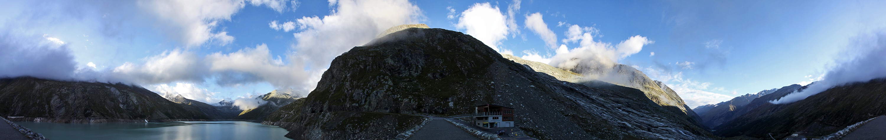 Mattmarkstausee im Wallis heute morgen mit 360 Grad