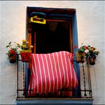 Mattress on the balcony