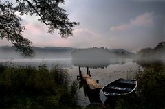 Mauensee in leichten Nebel