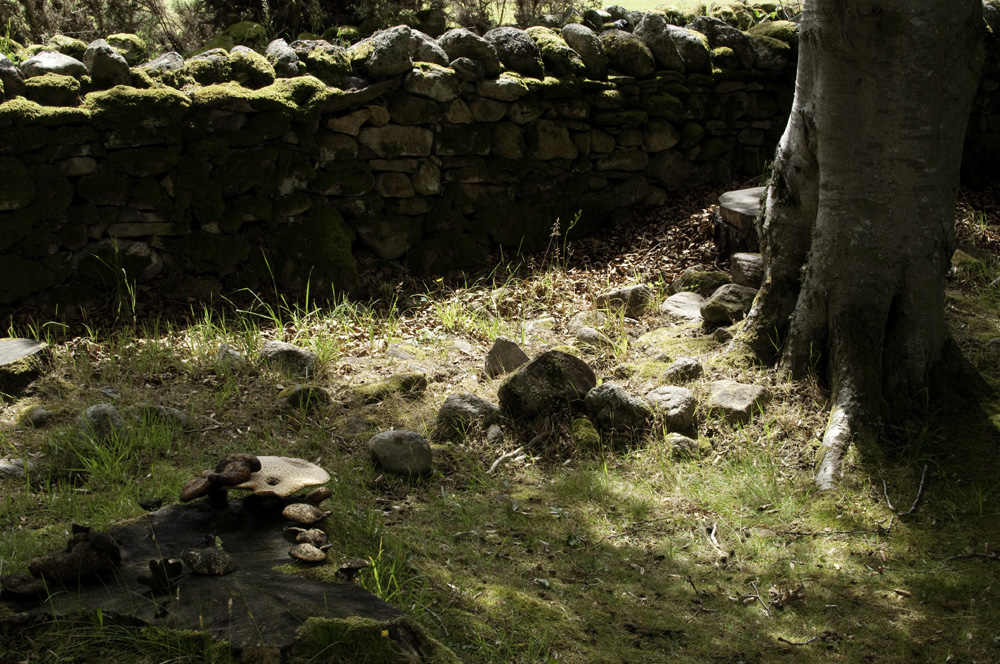 Mauer bei Clava Cairns, Schottland