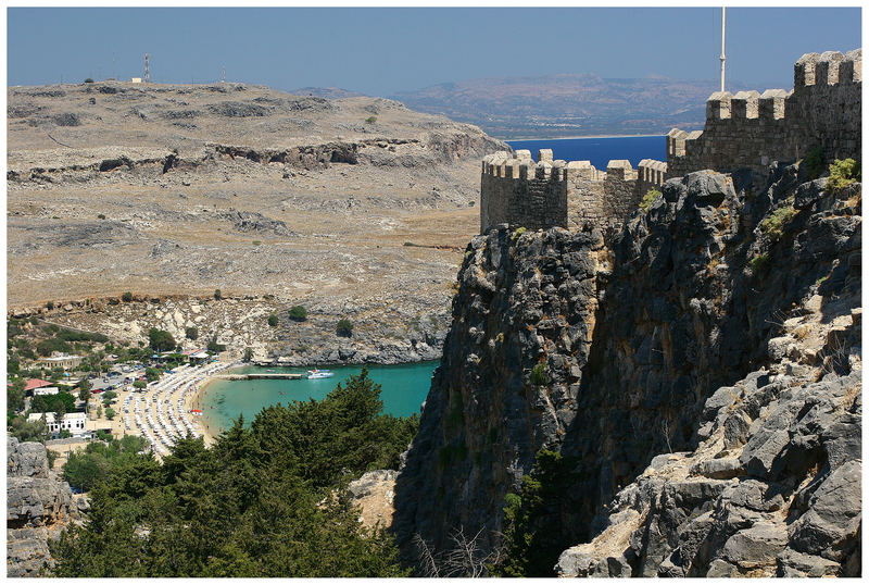 Mauern der Akropolis in Lindos