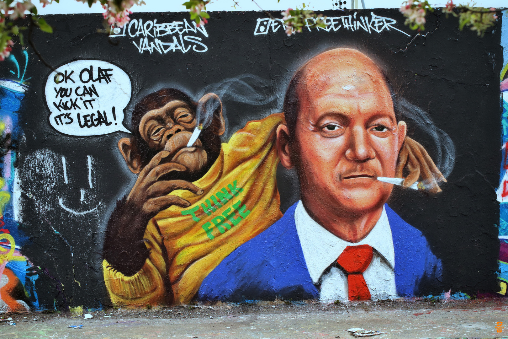 Mauerpark Berlin - Olaf Scholz