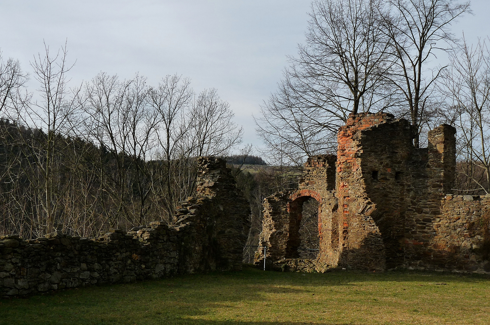 Mauerreste einer alten Burg 