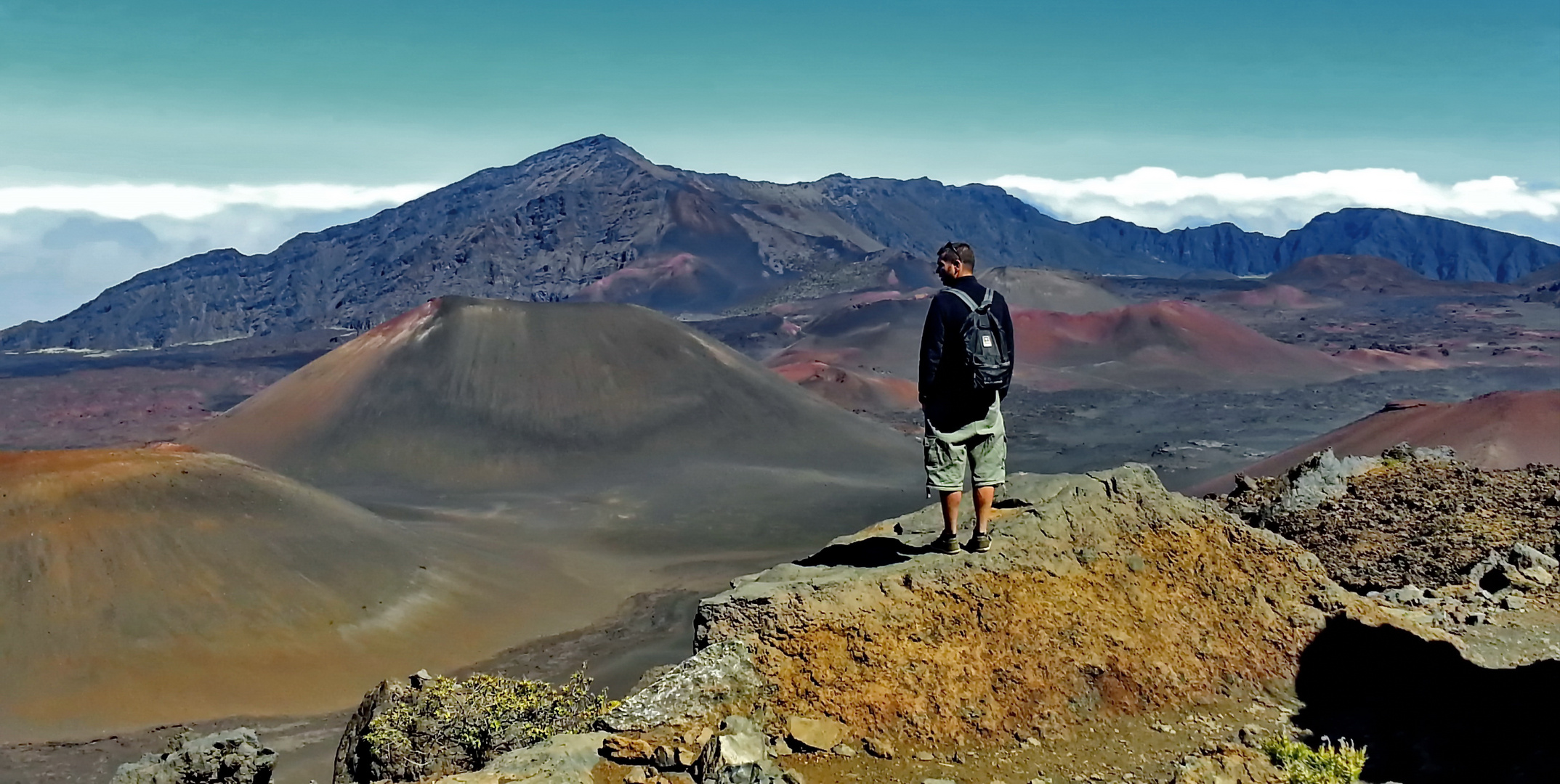 Maui, tiefer Blick in den Haleakala Krater