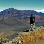 Maui, tiefer Blick in den Haleakala Krater