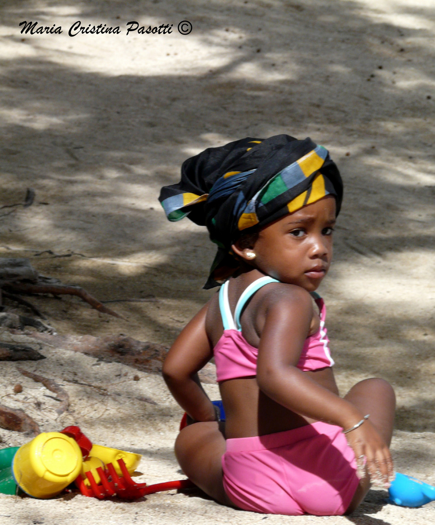 Mauritius - Baby on the beach