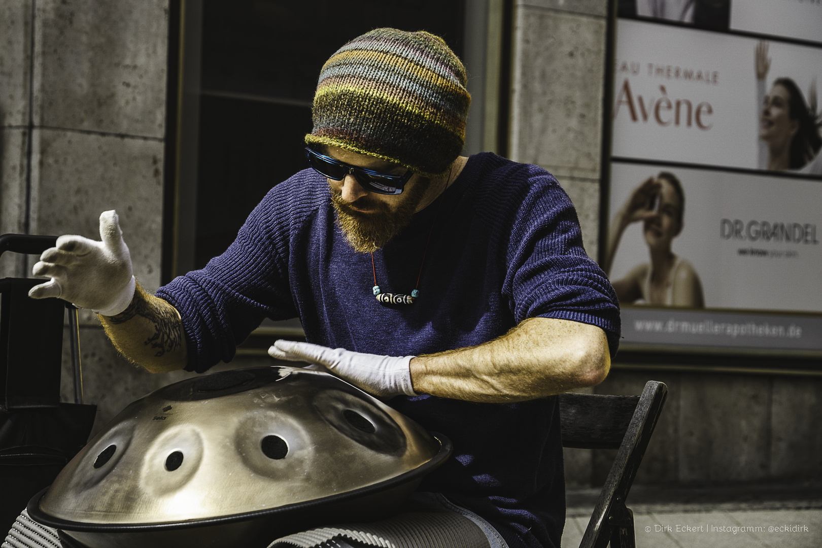 Max with the Handpan