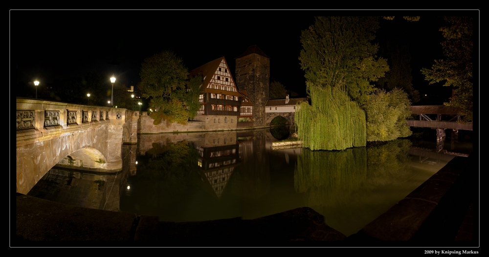 Maxbrücke, Weinstadel, Pegnitz, Trödelmarktinsel, Henkersteg