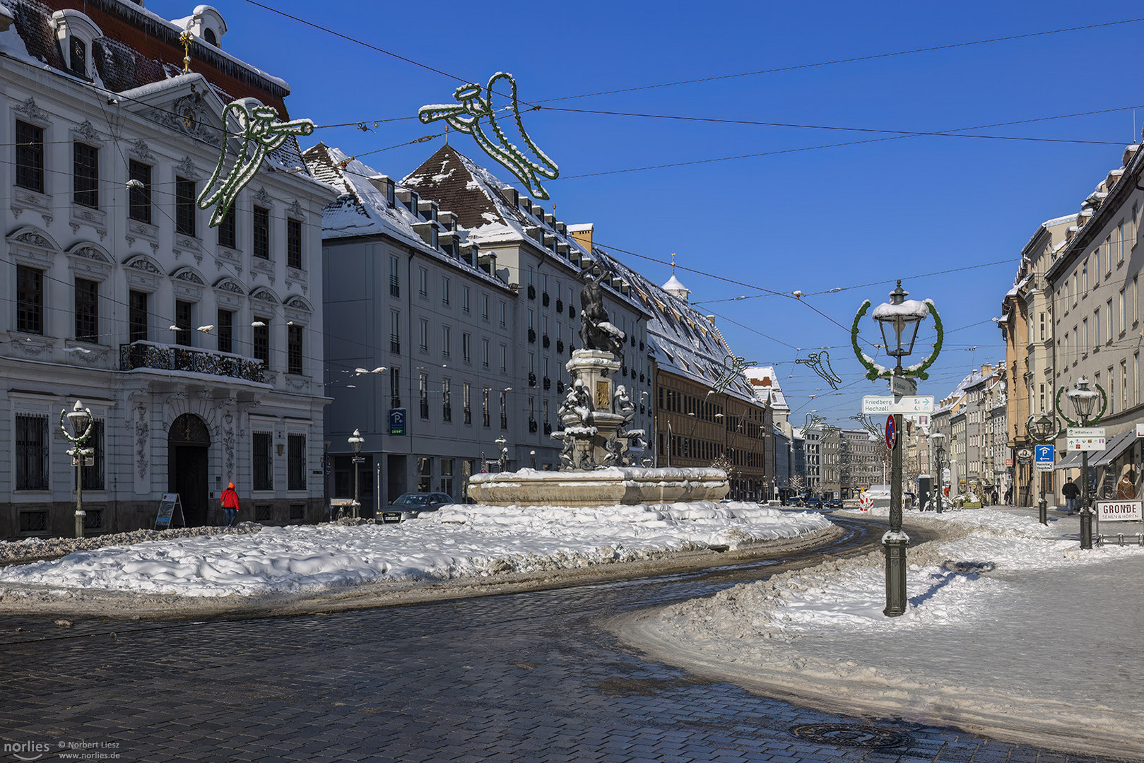 Maxstraße mit Schnee