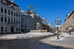 Maxstraße mit Schnee