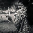 Maya ceremony, Tikal, Petén, Guatemala