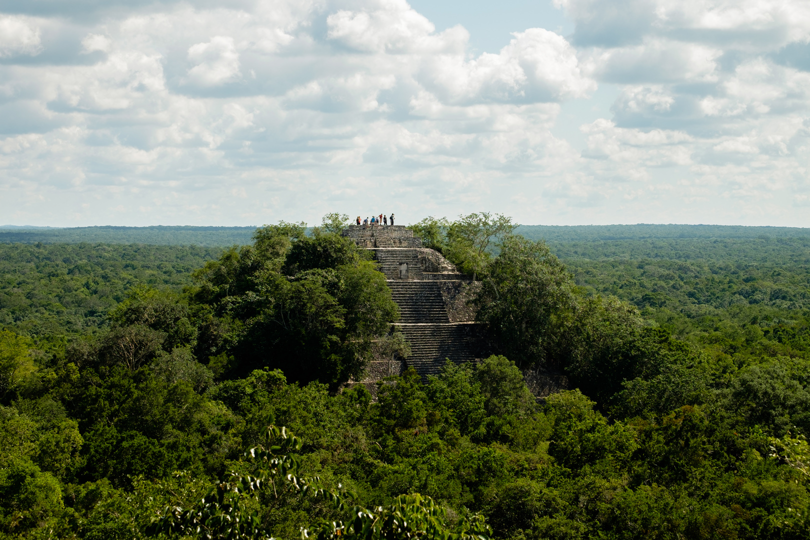 MAYA Pyramide in Calakmul, Mexico.