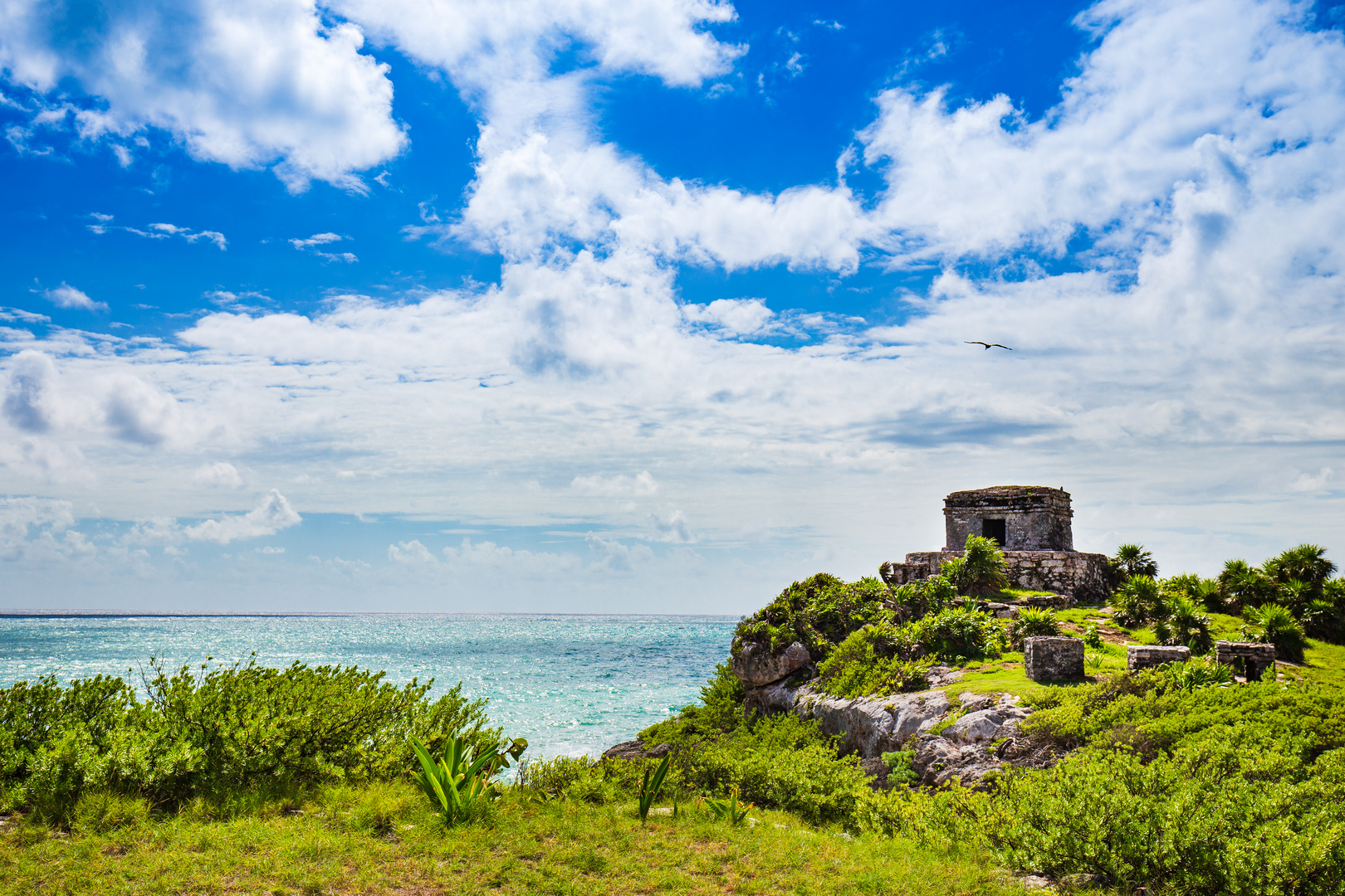 Maya Ruine am Strand