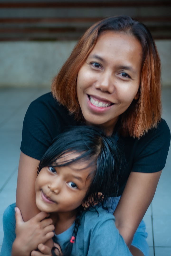 Mayang and her niece Lug Ade