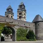 Mayen / Eifel (Stadtmauer mit Herz-Jesu-Kirche)