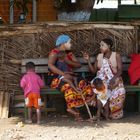 Mayotte (Comores archipelago); chattering ladies in Tsingoni