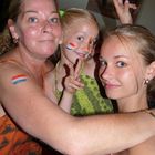Me & 2 of my daughters supporting Dutch football
