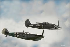 Me Bf 109 (Buchon) und FW 190 im Formationsflug 2 ...