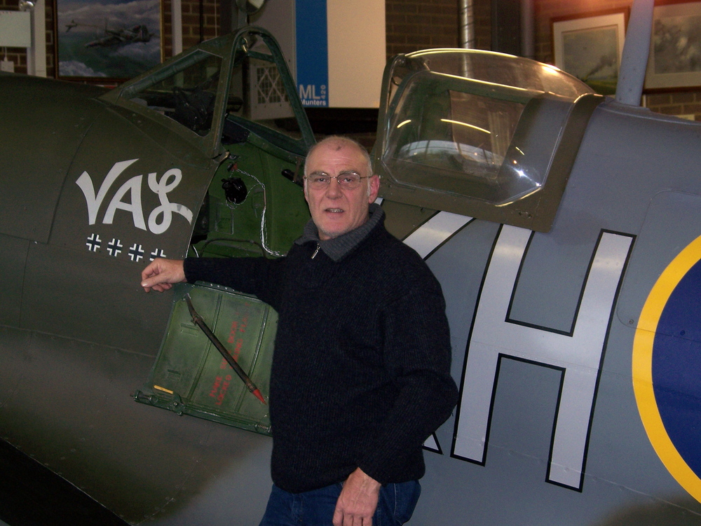 Me leaning on a Spitfire