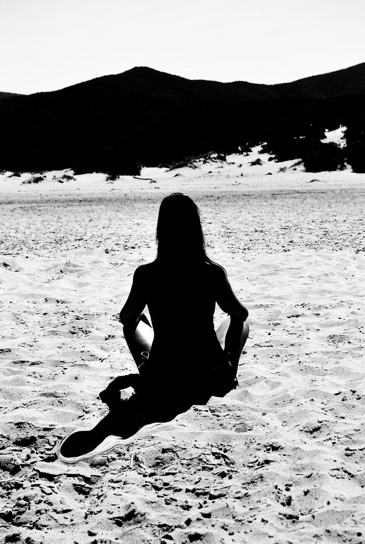 ...me, the sand, the sun... and the liquid shadow...