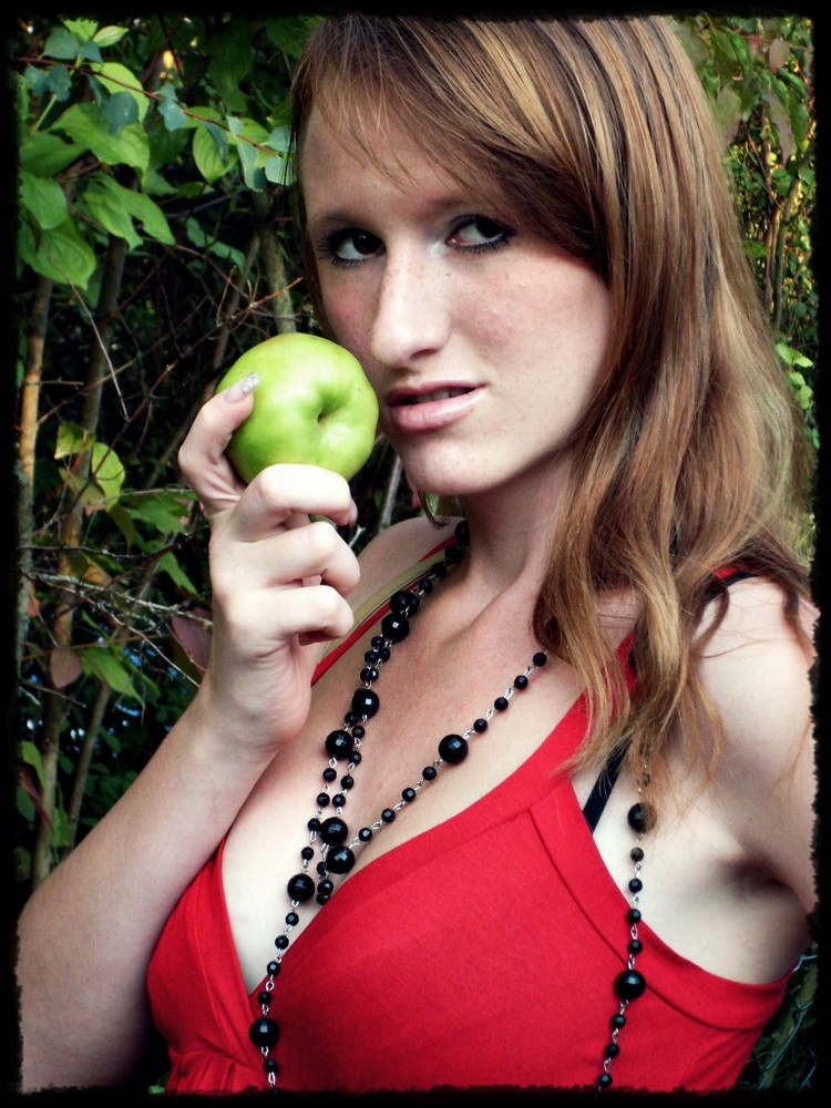 ME with a apple..