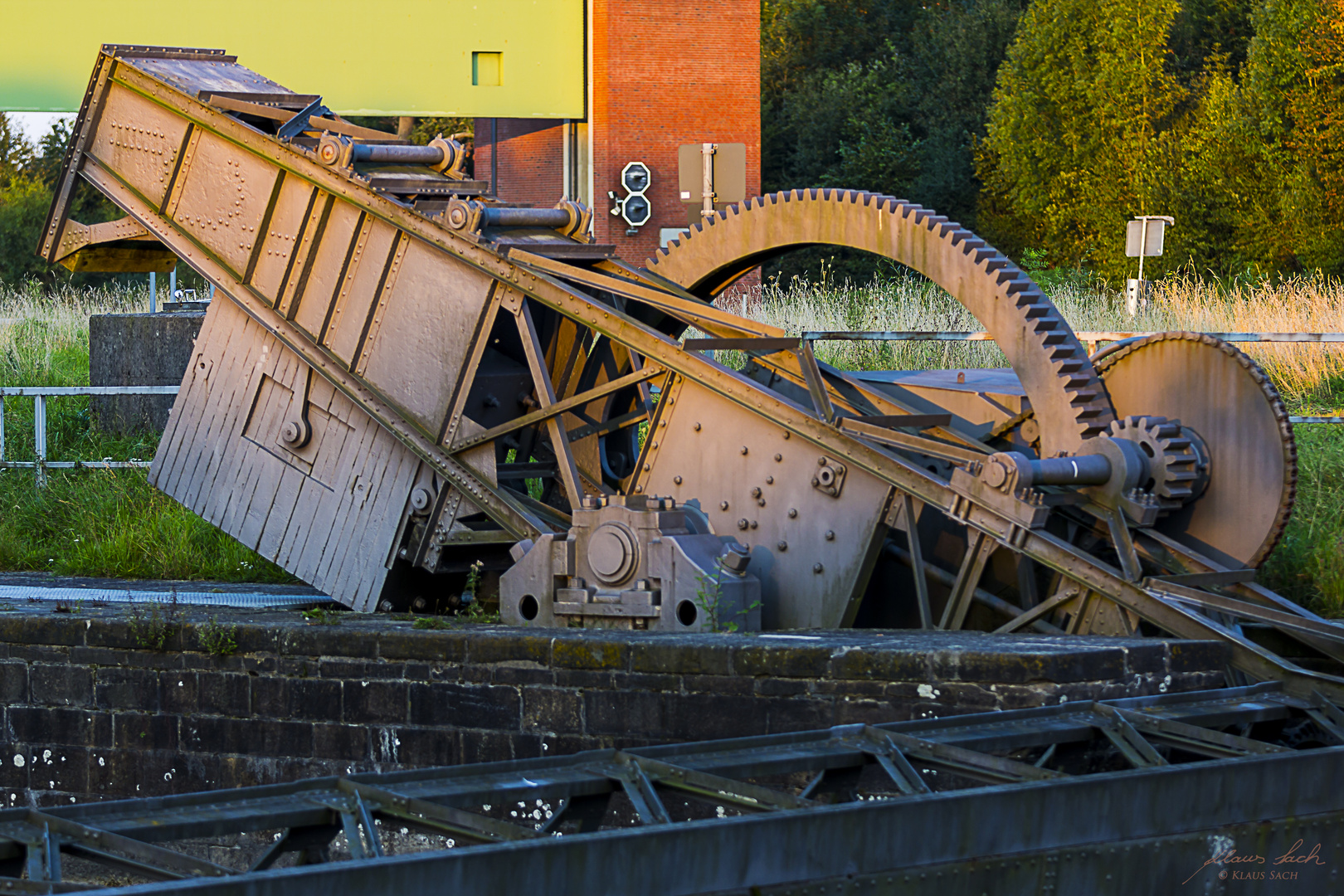 Mechanik des Sperrtors an der "Alten Fahrt" des Dortmund-Ems-Kanals (DEK)