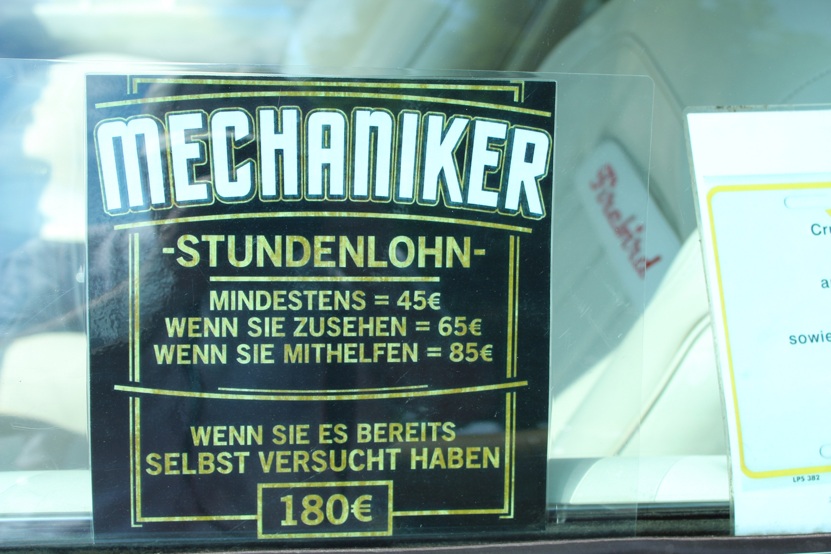 Mechaniker-Stundenlohn-Liste