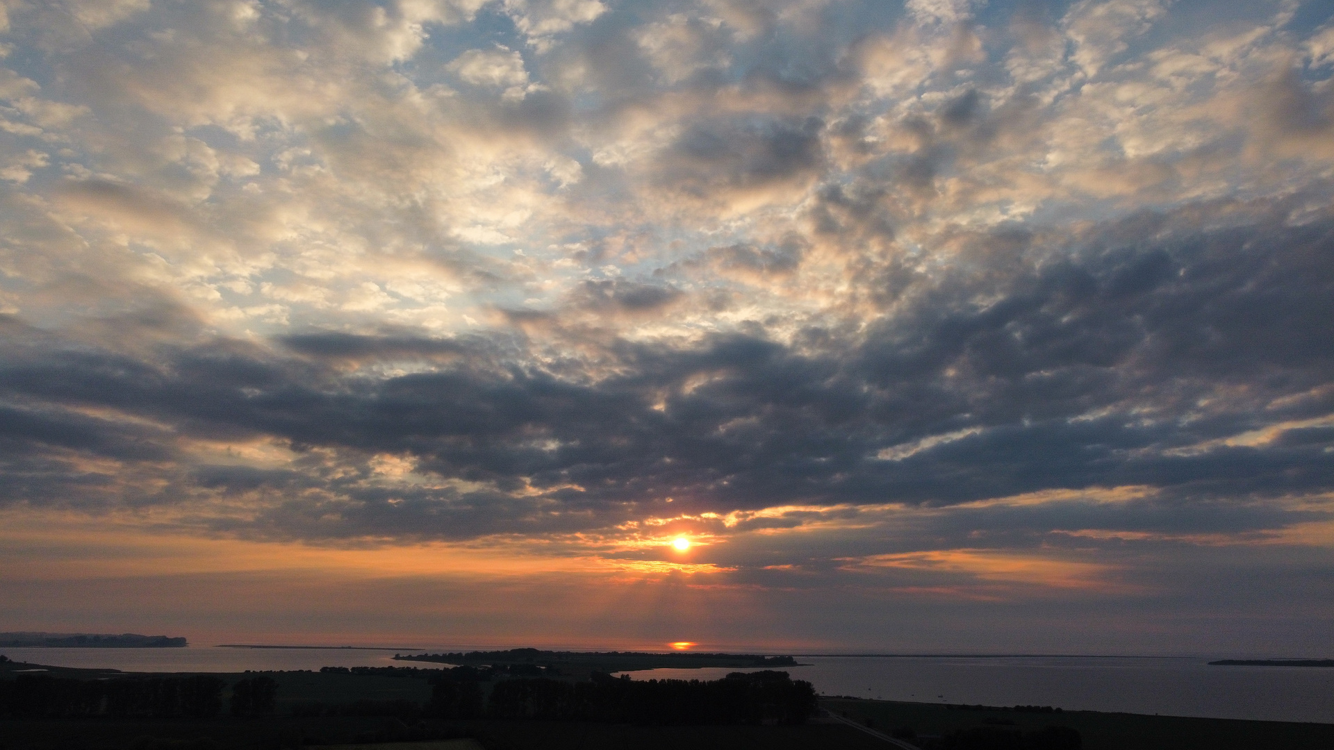 Mecklenburg Vorpommern Werder Sonnenuntergang