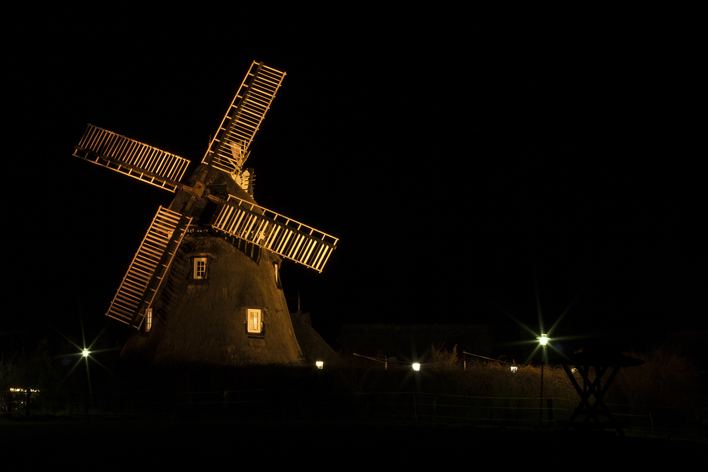 Mecklenburger Mühle im Abendkleid