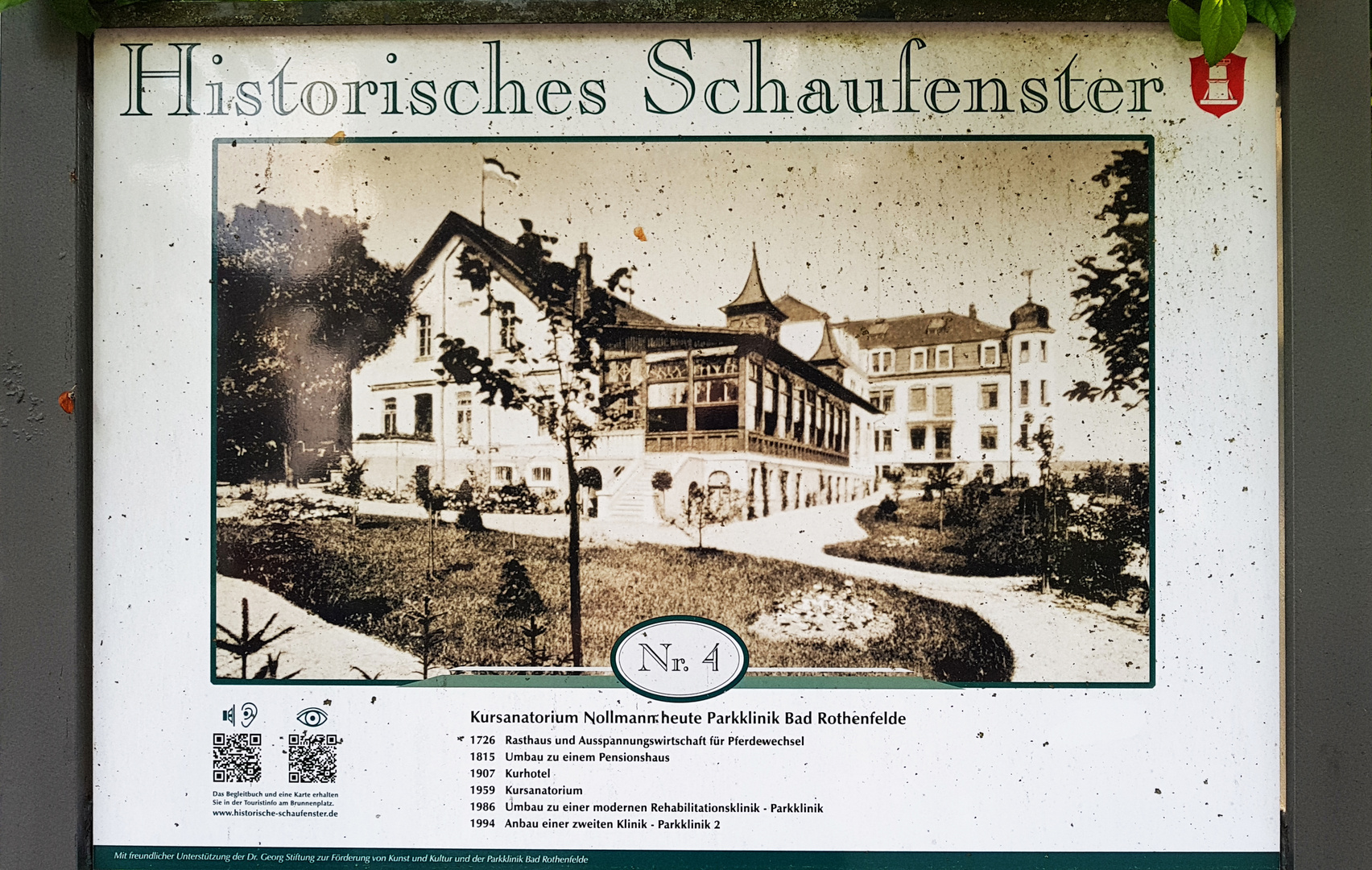 Median Parkklinik - Historisches Schaufenster