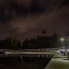 Mediapark in Köln bei Nacht