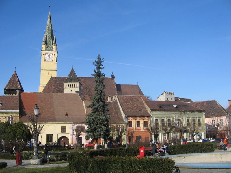 Medias - Altstadt (old city center) -1. März 2007- Transilvania (Siebenbürgen)