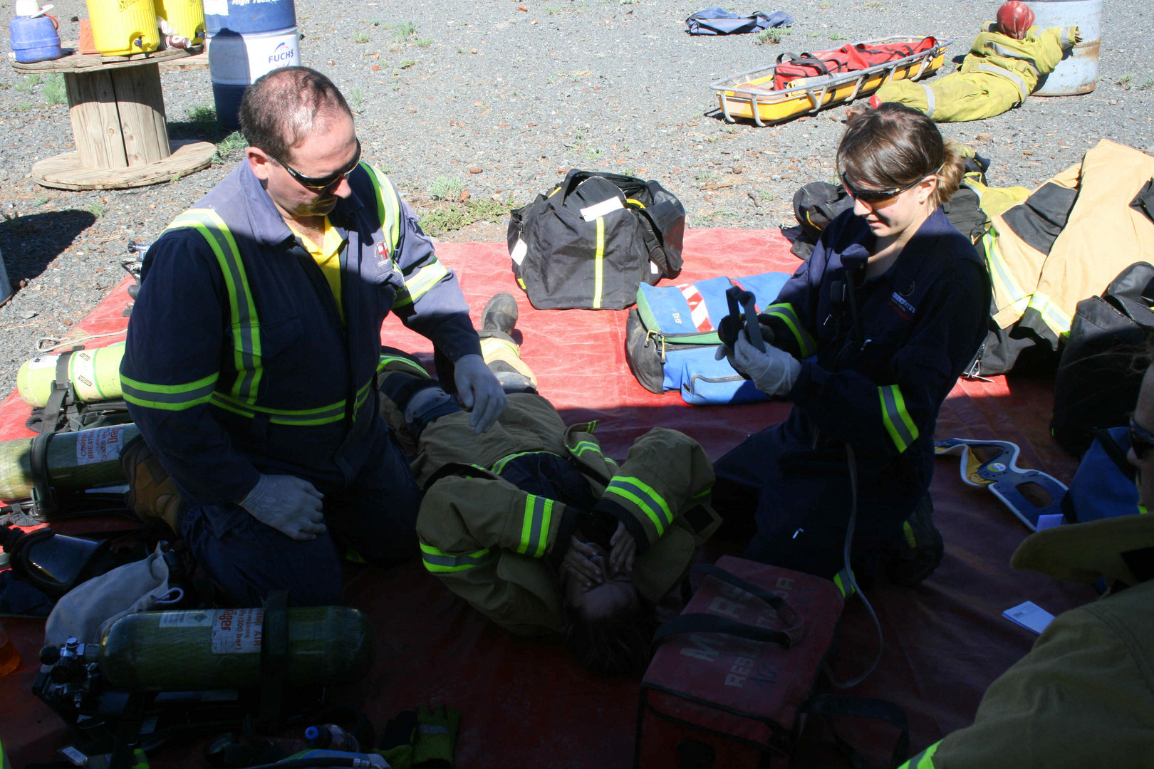 Medics at work