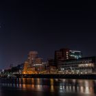 Medienhafen Düsseldorf bei Nacht